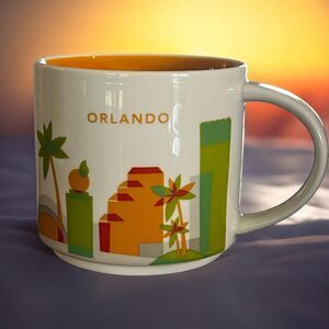 Starbucks ORLANDO Florida You Are Here Here YAH 14 Oz Coffee Mug Cup EUC!